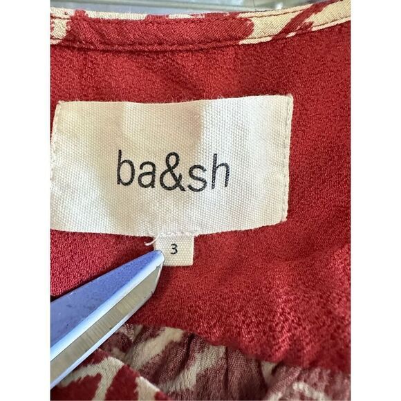 BA&SH Soma Short‎ Floral Dress in Brick size Small Button UP Front Size 3 - Picture 6 of 8